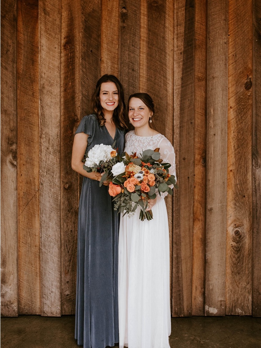 Baltic Born Pleated Slate Blue Bridesmaid Dress
